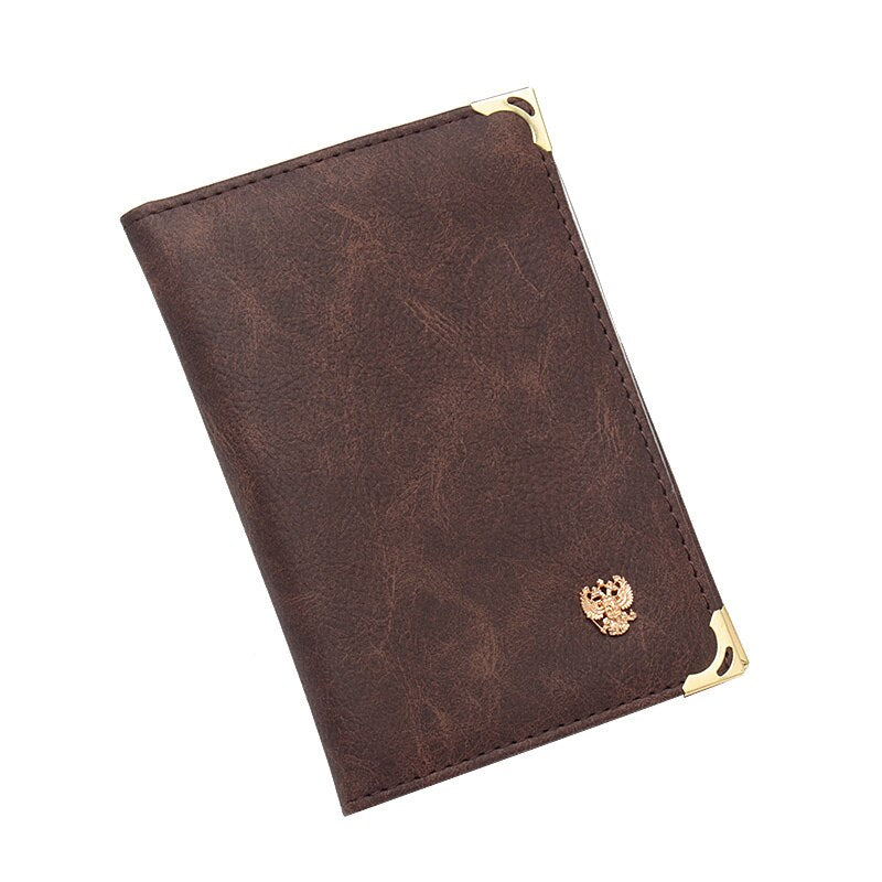 porte cartes grise en cuir vintage