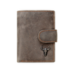porte cartes en cuir avec un motif de taureaux