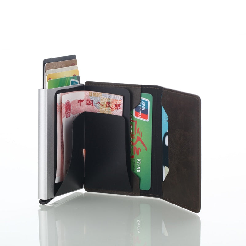 multiples emplacement pour carte et billet sur un porte cartes original