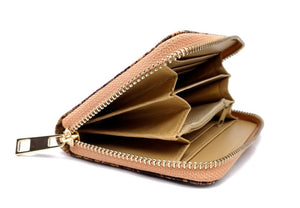 Intérieur de porte cartes zippé femme
