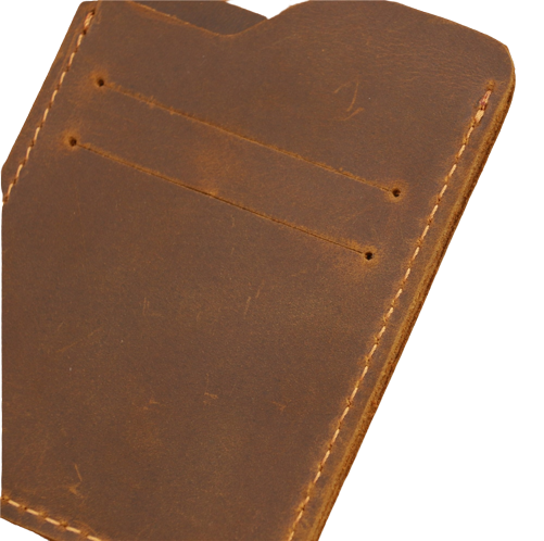 couture porte cartes en cuir pour homme