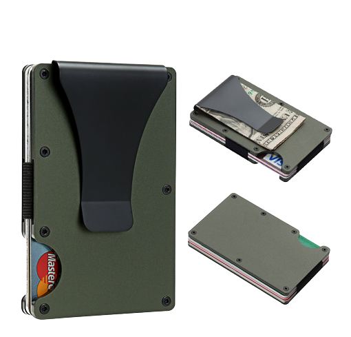 Porte Cartes métal avec pince à billets