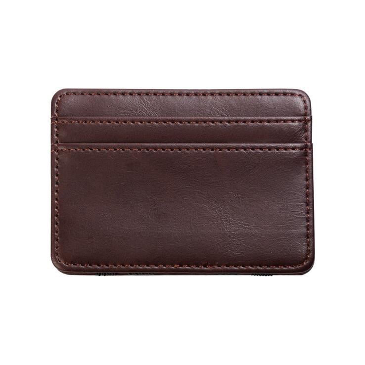 Porte Cartes en cuir de couleurs marron et miniamliste