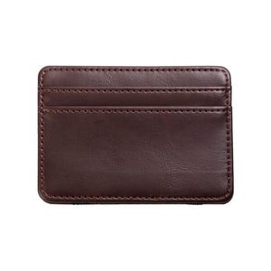Porte Cartes en cuir de couleurs marron et miniamliste