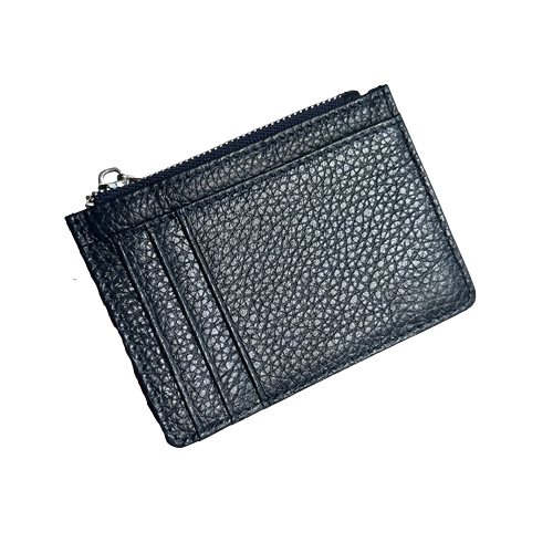 porte carte zippé en cuir