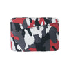 porte cartes en cuir en camouflage rouge