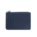Porte-Cartes Zippé DRAEGER PARIS 1886 - Noir Et Bleu Marine, 12.5 X 8 Cm, 10 Rangements - 1