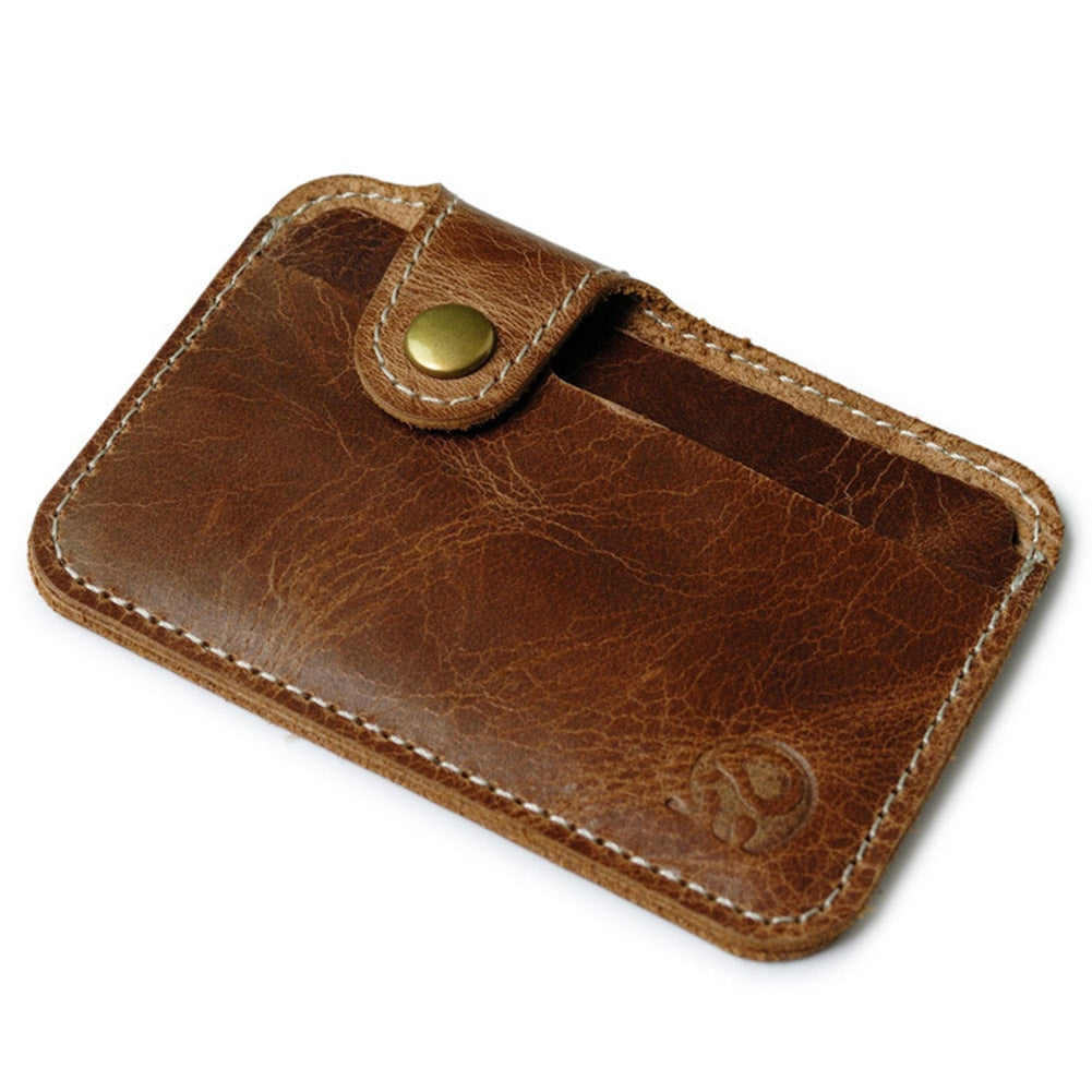 Porte carte en cuir minimaliste