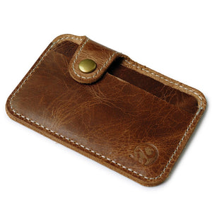 Porte carte en cuir minimaliste