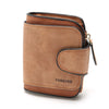 Porte cartes en cuir marron avec fermeture zippé 