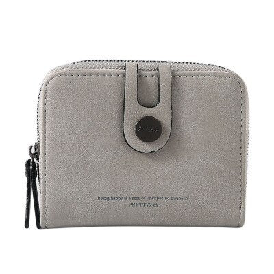 Porte Cartes Zippé Gris