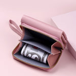 Charger l&#39;image dans la galerie, Porte cartes rose avec une fermeture zippé
