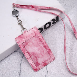 Porte Cartes Tour de Cou Rose