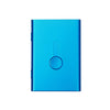porte cartes de visite automatique de couleur bleu