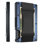 Charger l&#39;image dans la galerie, Porte Cartes Bleu avec une pince à billets

