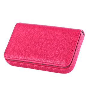 porte cartes de visite de couleur rose femme