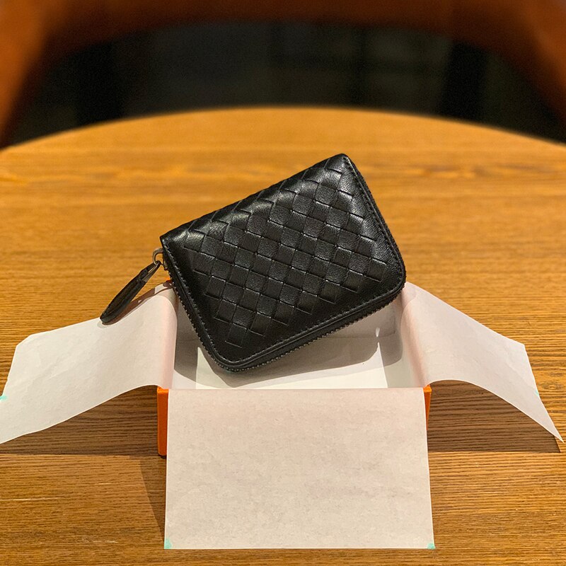 porte cartes de luxe en cuir noir 