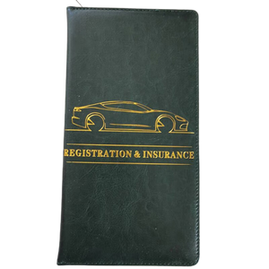 porte carte grise de couleur verte