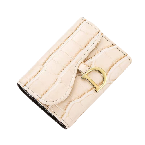 porte cartes en cuir pour femme de couleur blanche