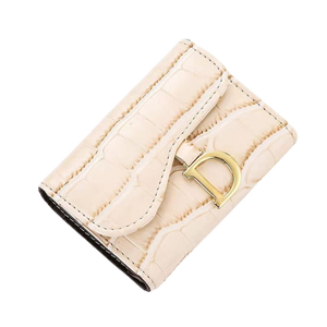 porte cartes en cuir pour femme de couleur blanche