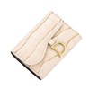 porte cartes en cuir pour femme de couleur blanche
