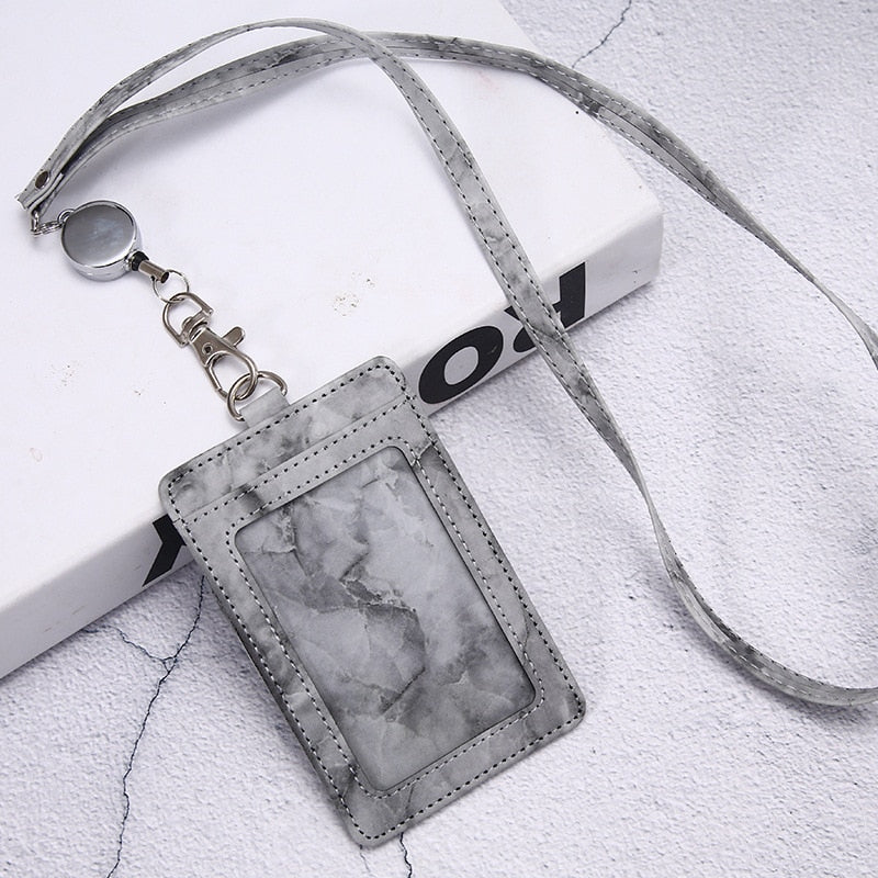 Porte Cartes Tour de Cou Gris
