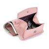 Porte Cartes avec emplacement pour monnaie et billet de couleur rose