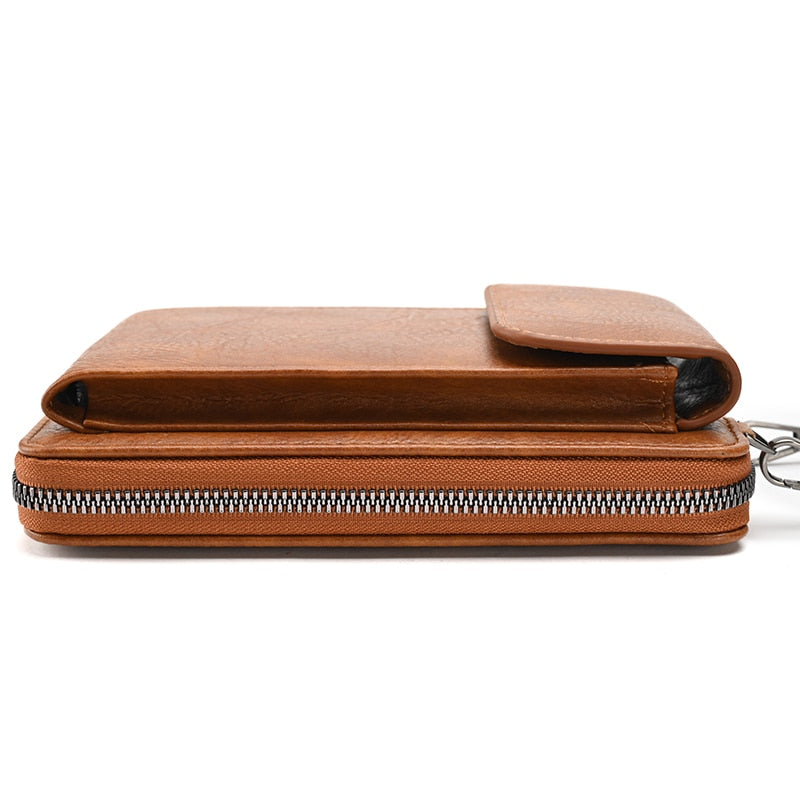 Porte Cartes Bandoulière avec fermeture zippé