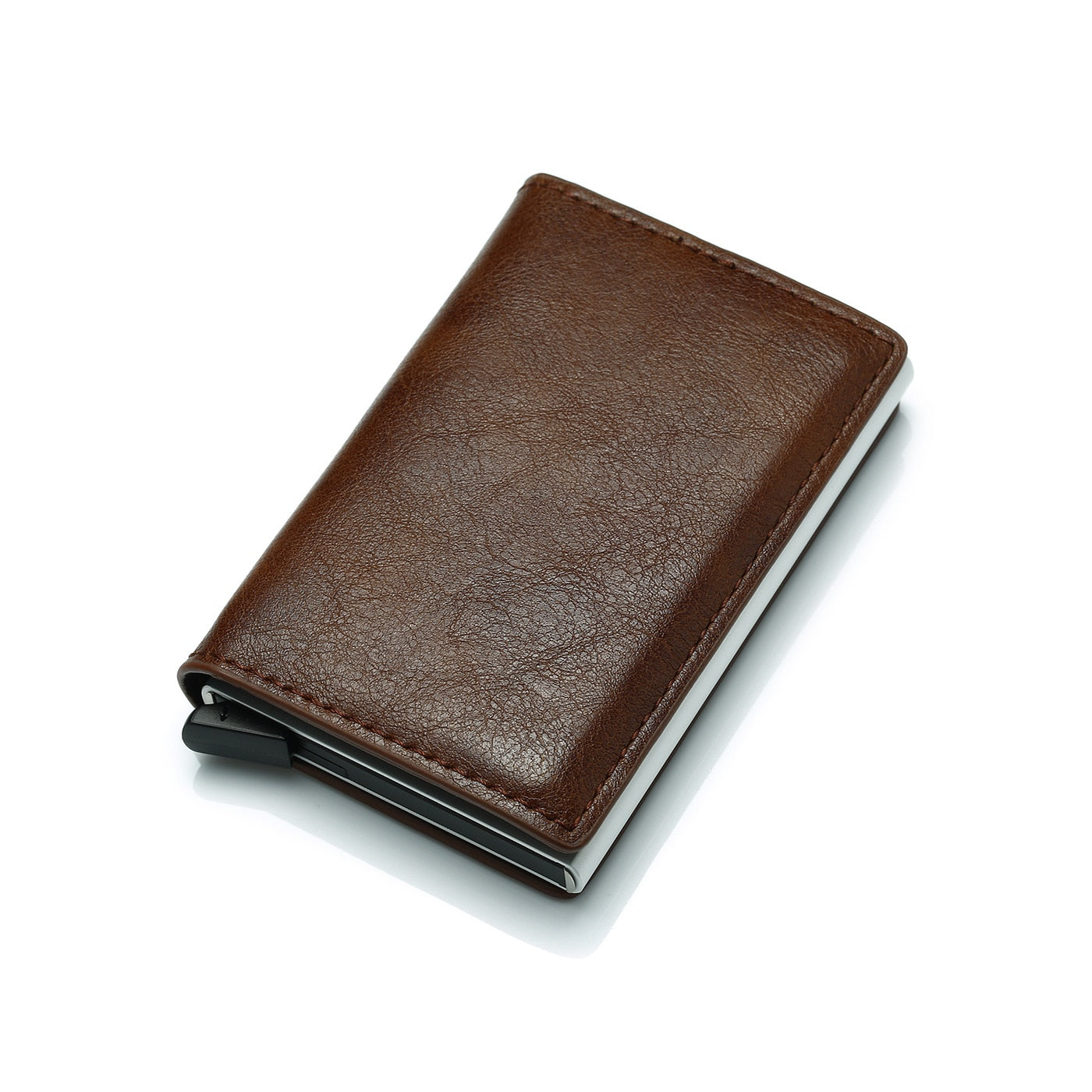 porte cartes en cuir de couleur marron