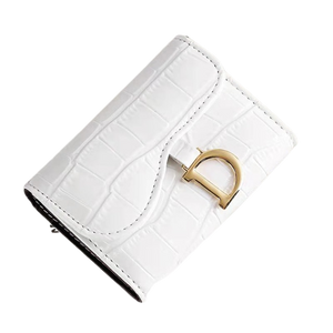 porte cartes en cuir pour femme de couleur blanche