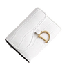 porte cartes en cuir pour femme de couleur blanche