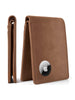 Portefeuille AirTag en cuir de couleur marron