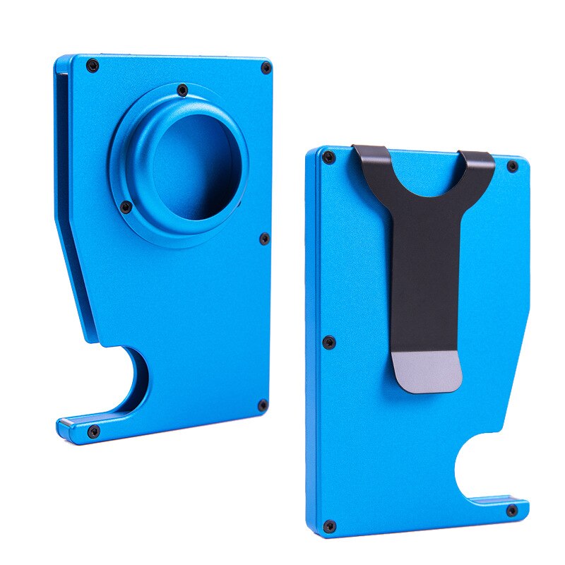Porte Cartes Métal Bleu