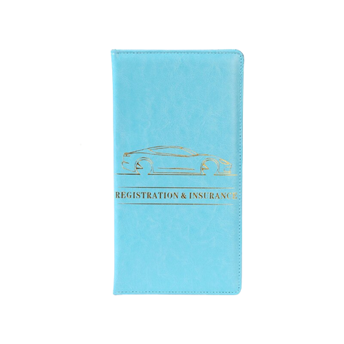 porte carte grise de couleur bleu clair