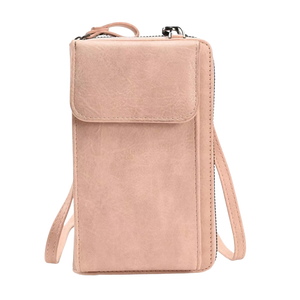 Porte Cartes Bandoulière de couleur rose