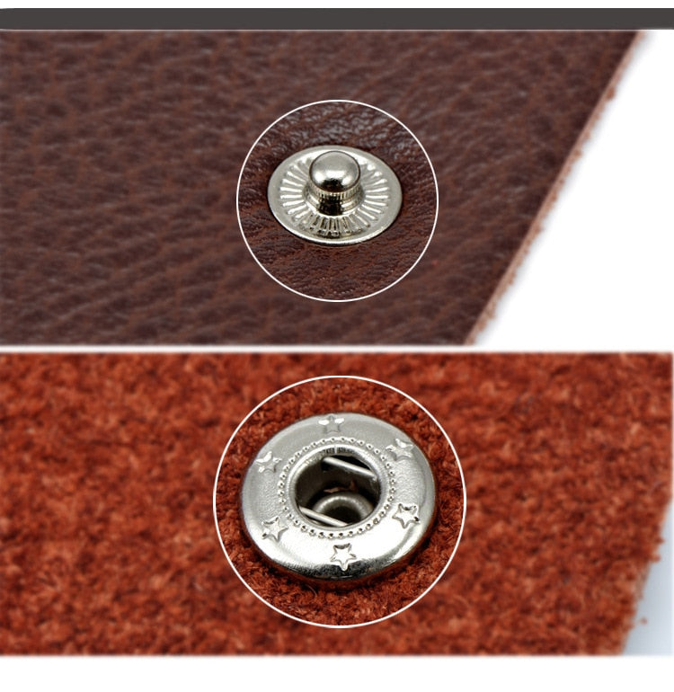 porte carte avec bouton de pression