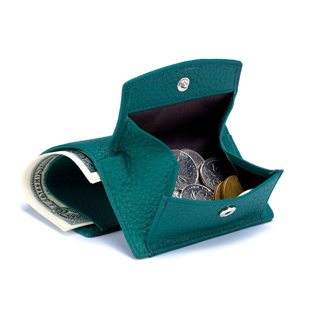 Porte Cartes avec emplacement pour monnaie et billet de couleur bleu clair