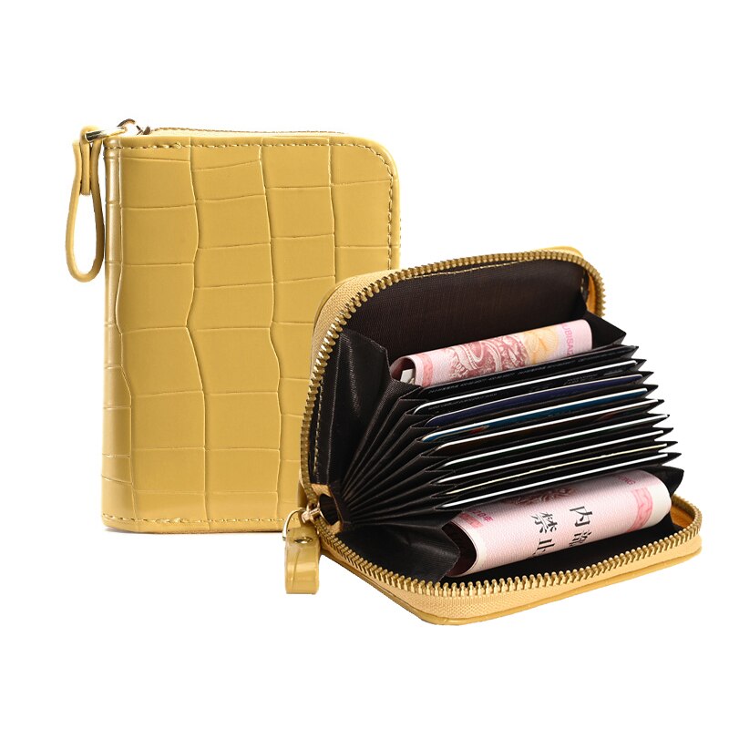 Porte Cartes Zippé Jaune