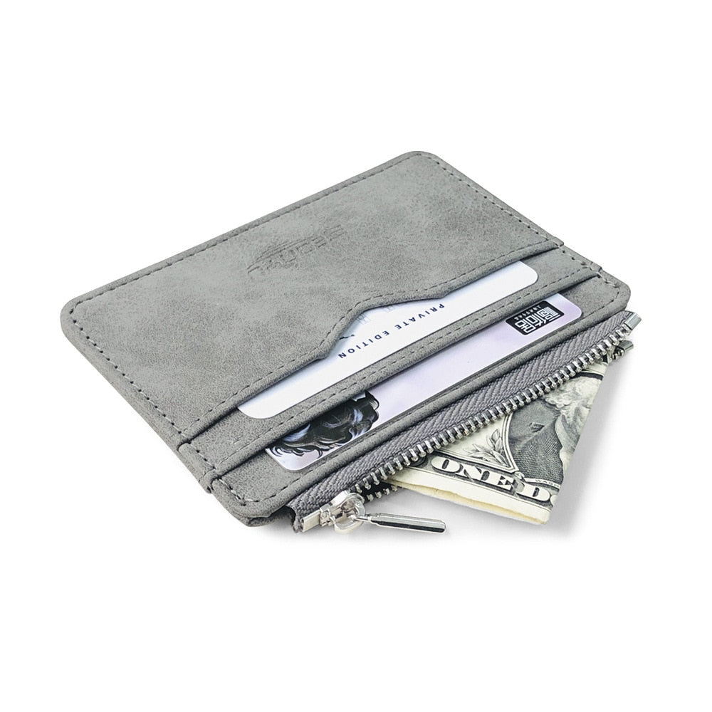 Porte Cartes Cuir Zippé