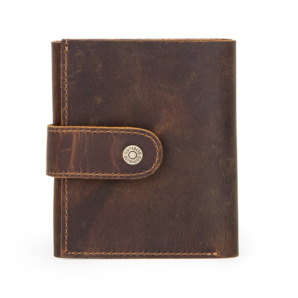 Porte carte en cuir vintage