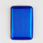 Charger l&#39;image dans la galerie, porte cartes avec une protection rfid en aluminium de couleur bleu
