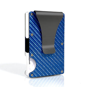 Porte Cartes Métal Bleu