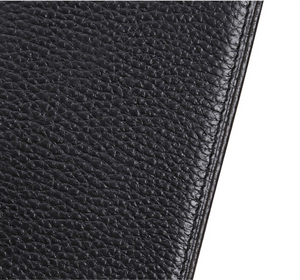 porte carte ultra fin en cuir noir grainé