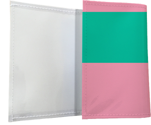 Porte Carte Grise Van Rose 3 volet en tissu