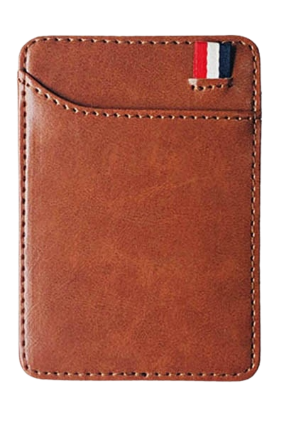 porte carte en cuir pleine fleur de couleur café
