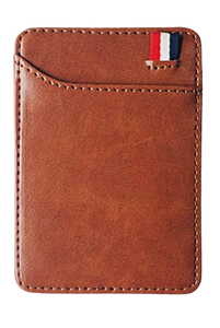 porte carte en cuir pleine fleur de couleur café