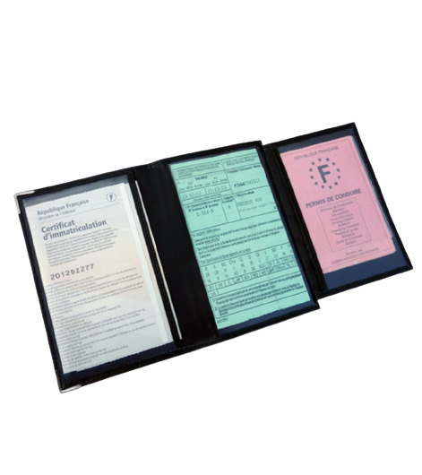 Etui PVC Porte Carte Grise Voiture Pochette Document Protection 3